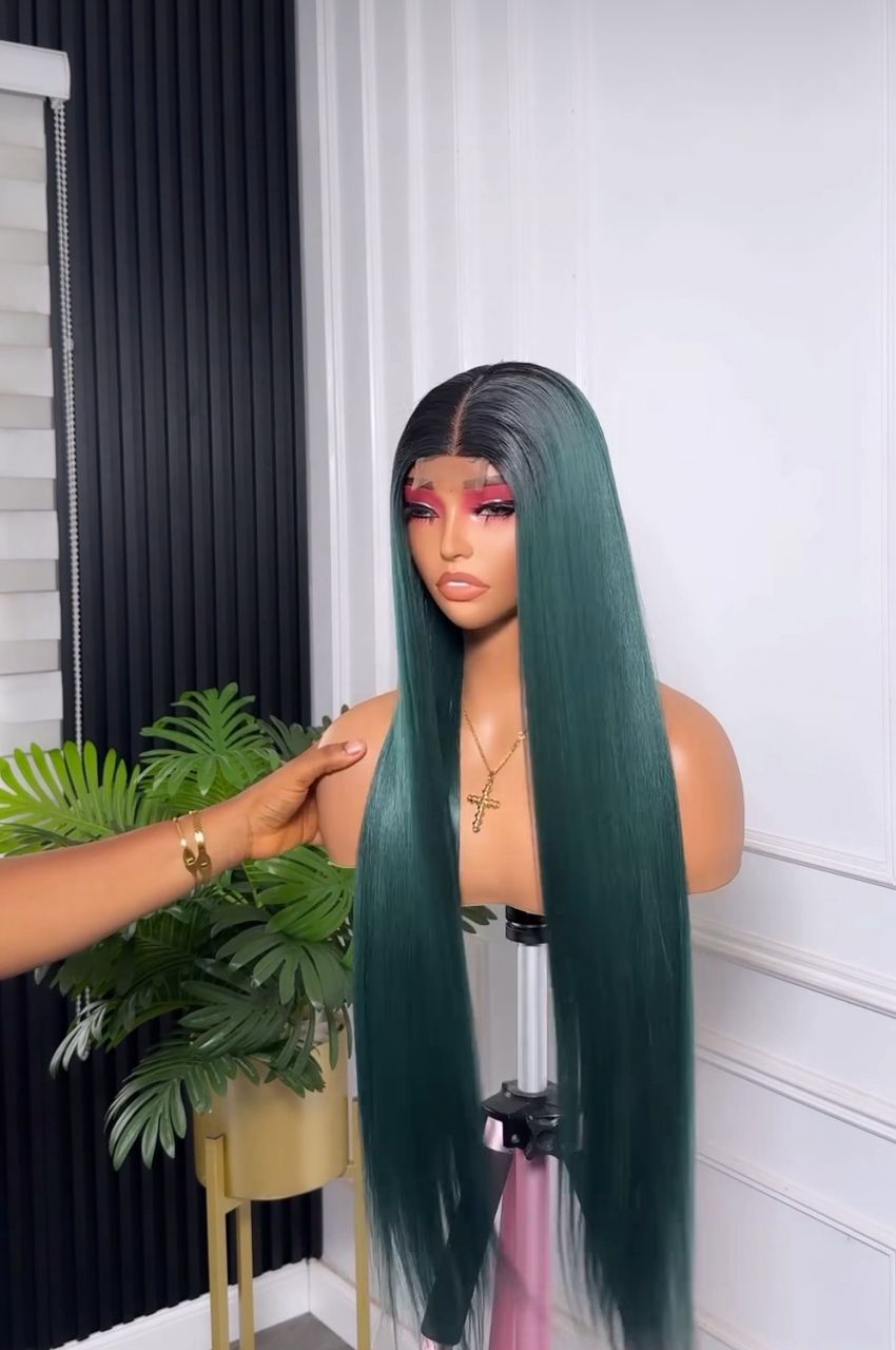 Green Silky Straight