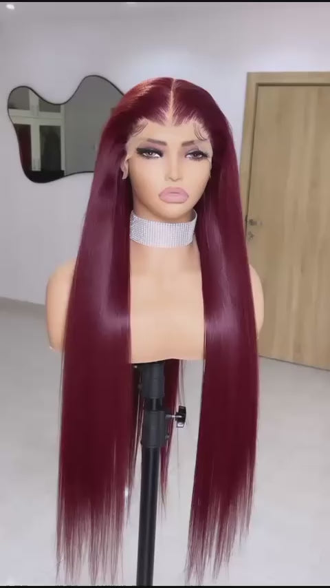 Full frontal silky maroon