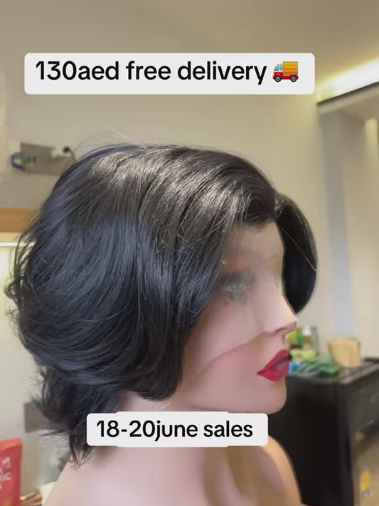Short layers with Lagos hairline